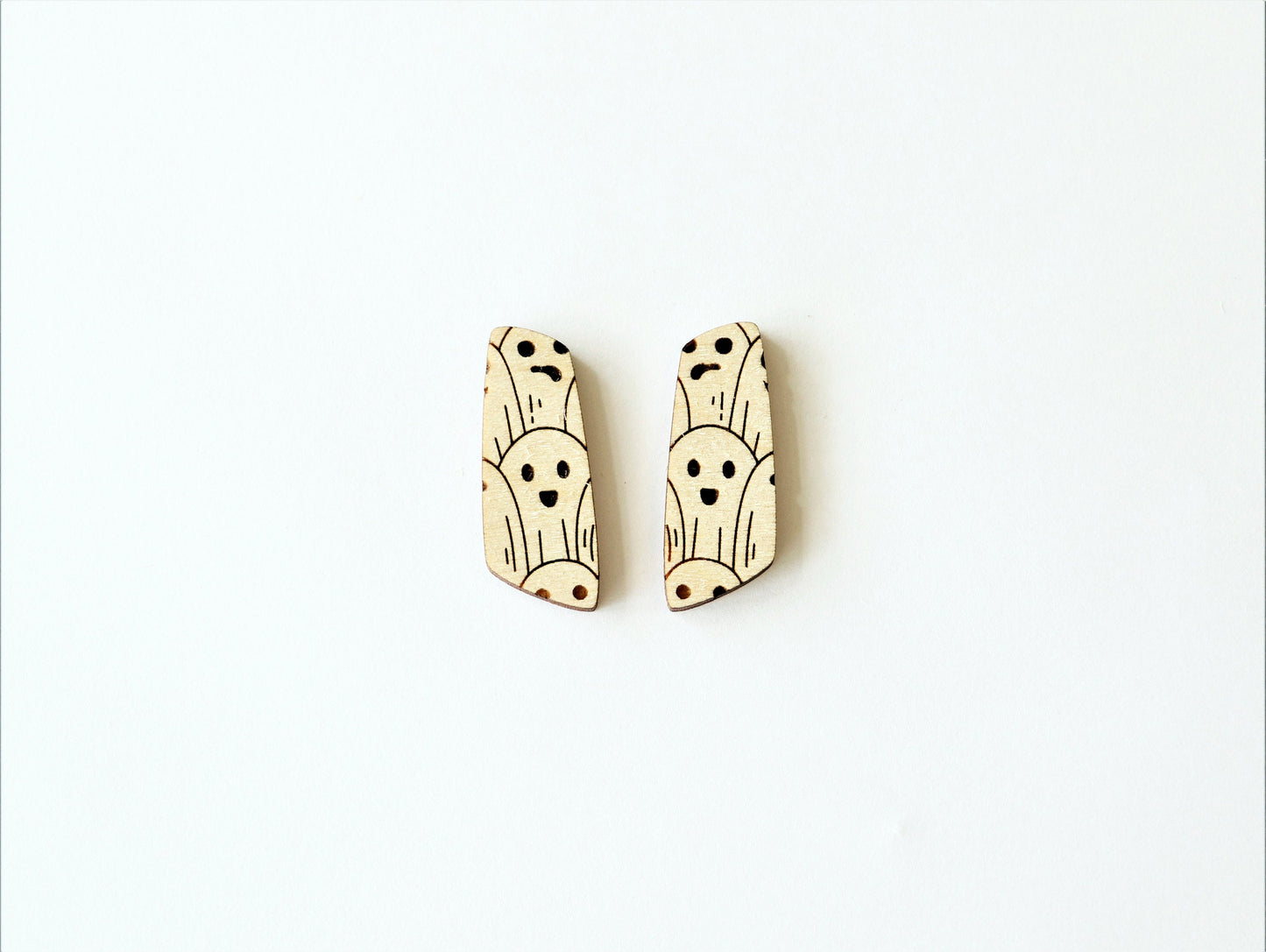 Ghost earring blanks, earring blanks, wood cutouts