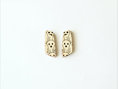 Ghost earring blanks, earring blanks, wood cutouts