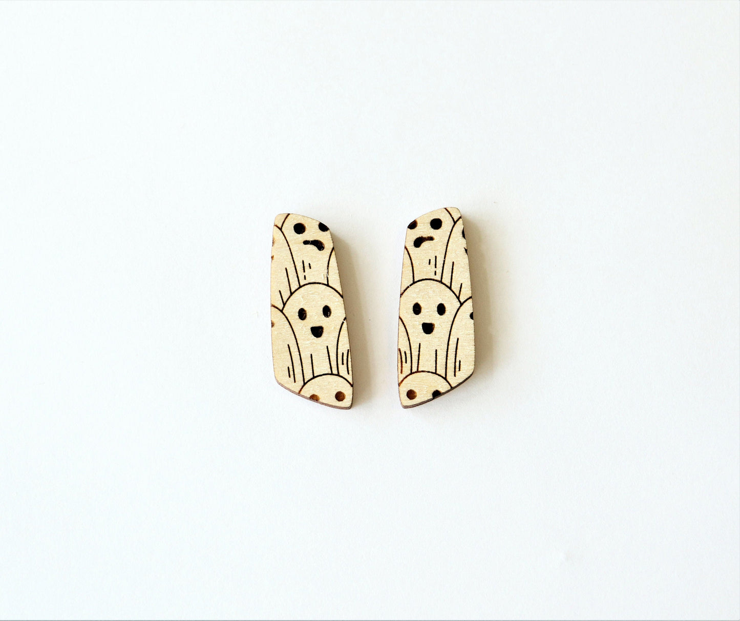 Ghost earring blanks, earring blanks, wood cutouts