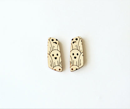 Ghost earring blanks, earring blanks, wood cutouts