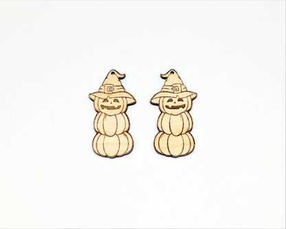 Pumpkin earring blanks, wood blanks, Halloween blanks