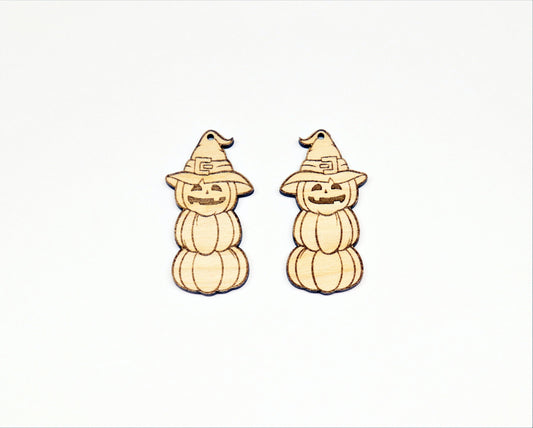 Pumpkin earring blanks, wood blanks, Halloween blanks