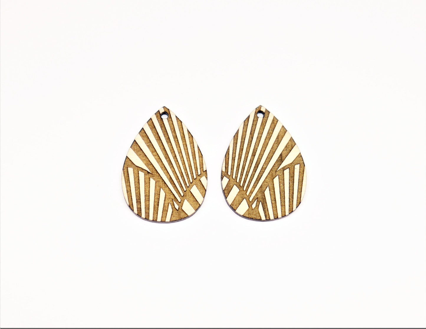 Teardrop wood earring blanks, wood cutouts, earring blanks