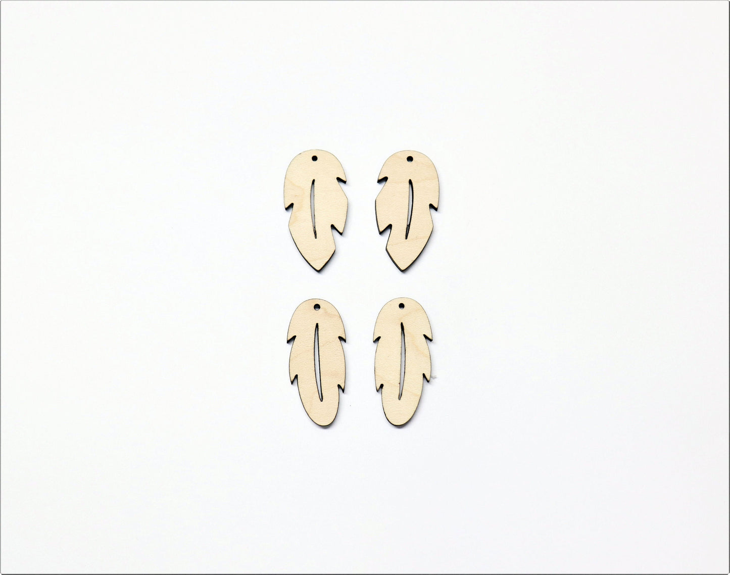 Feather blanks, wood cutouts, earring blanks