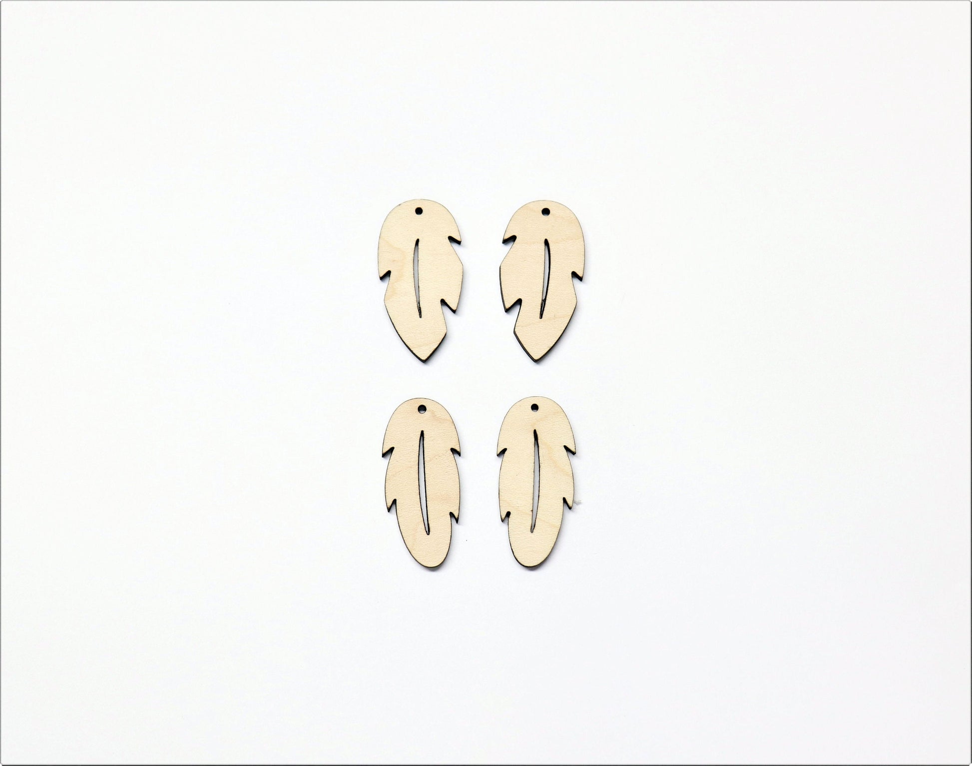 Feather blanks, wood cutouts, earring blanks