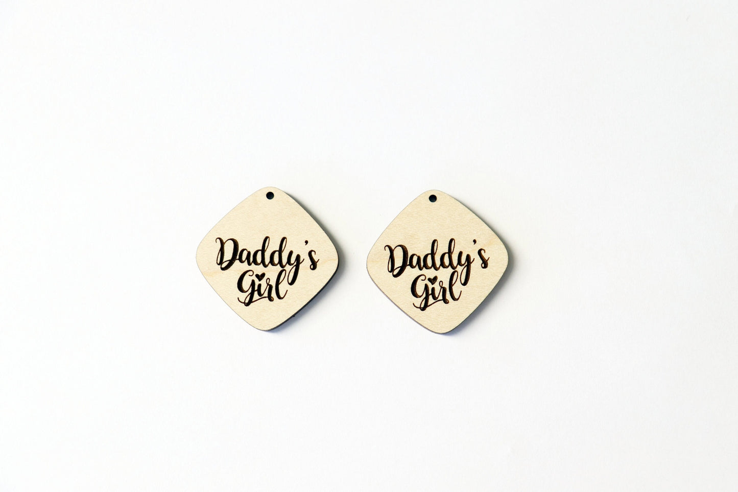 Daddy's Girl earring blanks, wood earrings, earring blanks