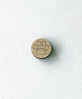 Paw print 20mm blanks, earring blanks, wood cutouts