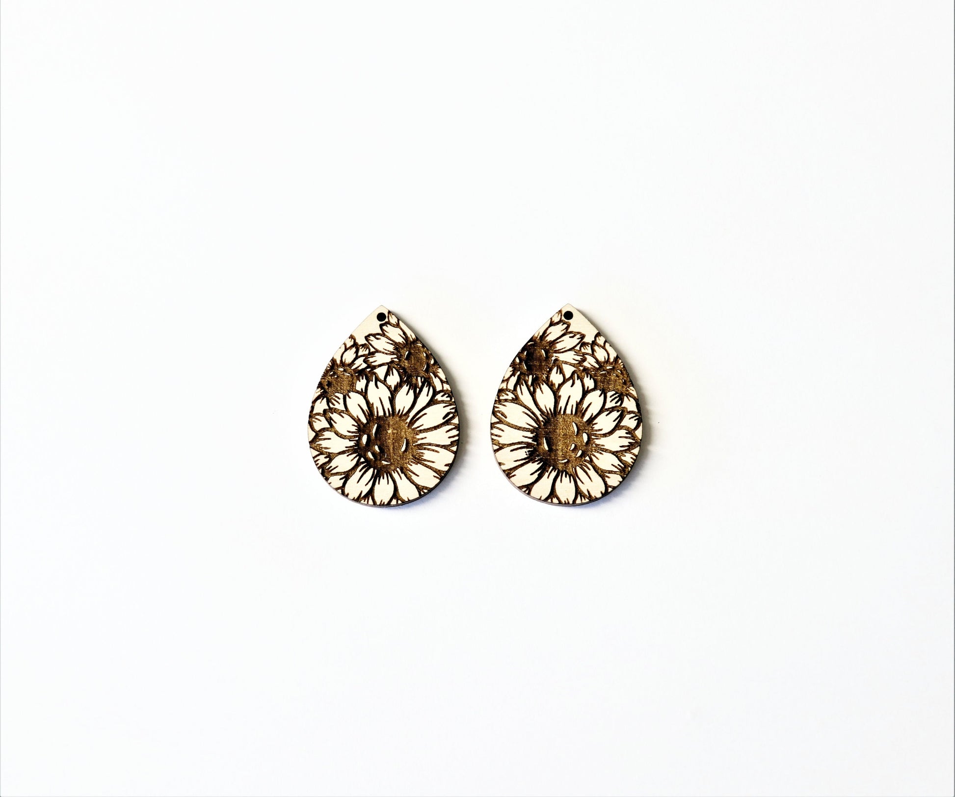 Sunflower earring blanks, DIY earrings, earring blanks, sold per set