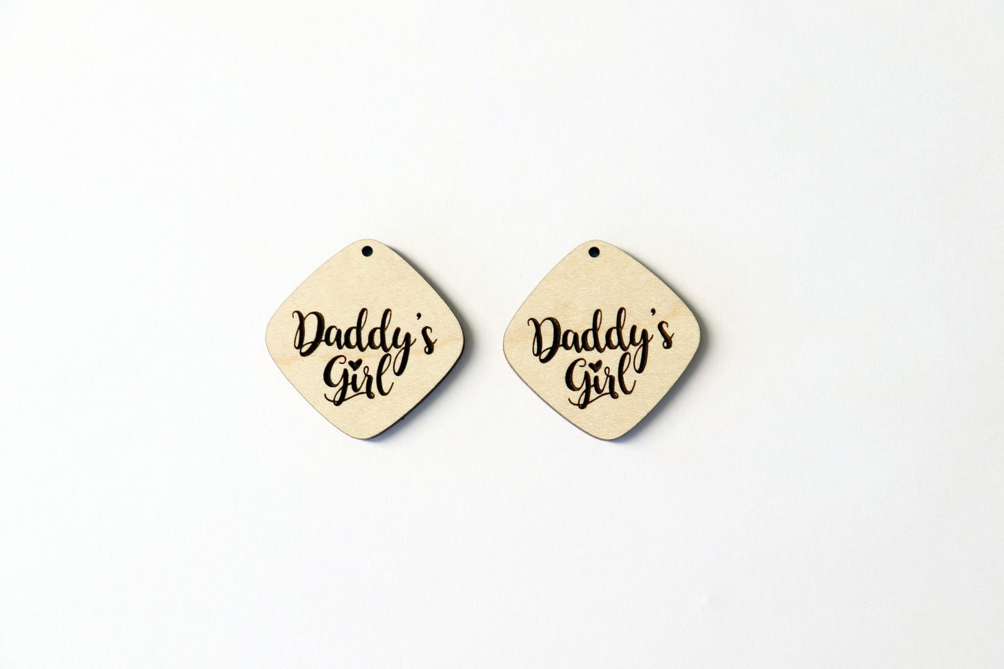 Daddy's Girl earring blanks, wood earrings, earring blanks