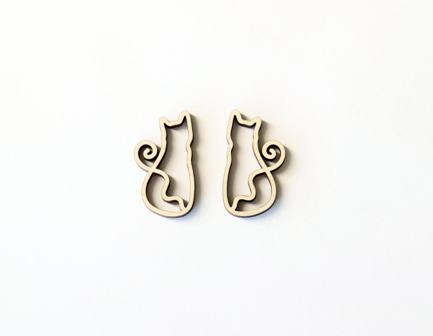 Cat blanks, earring blanks, wood earrings