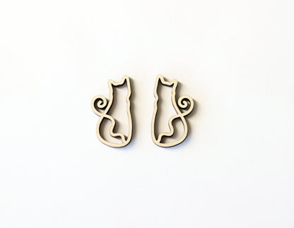 Cat blanks, earring blanks, wood earrings