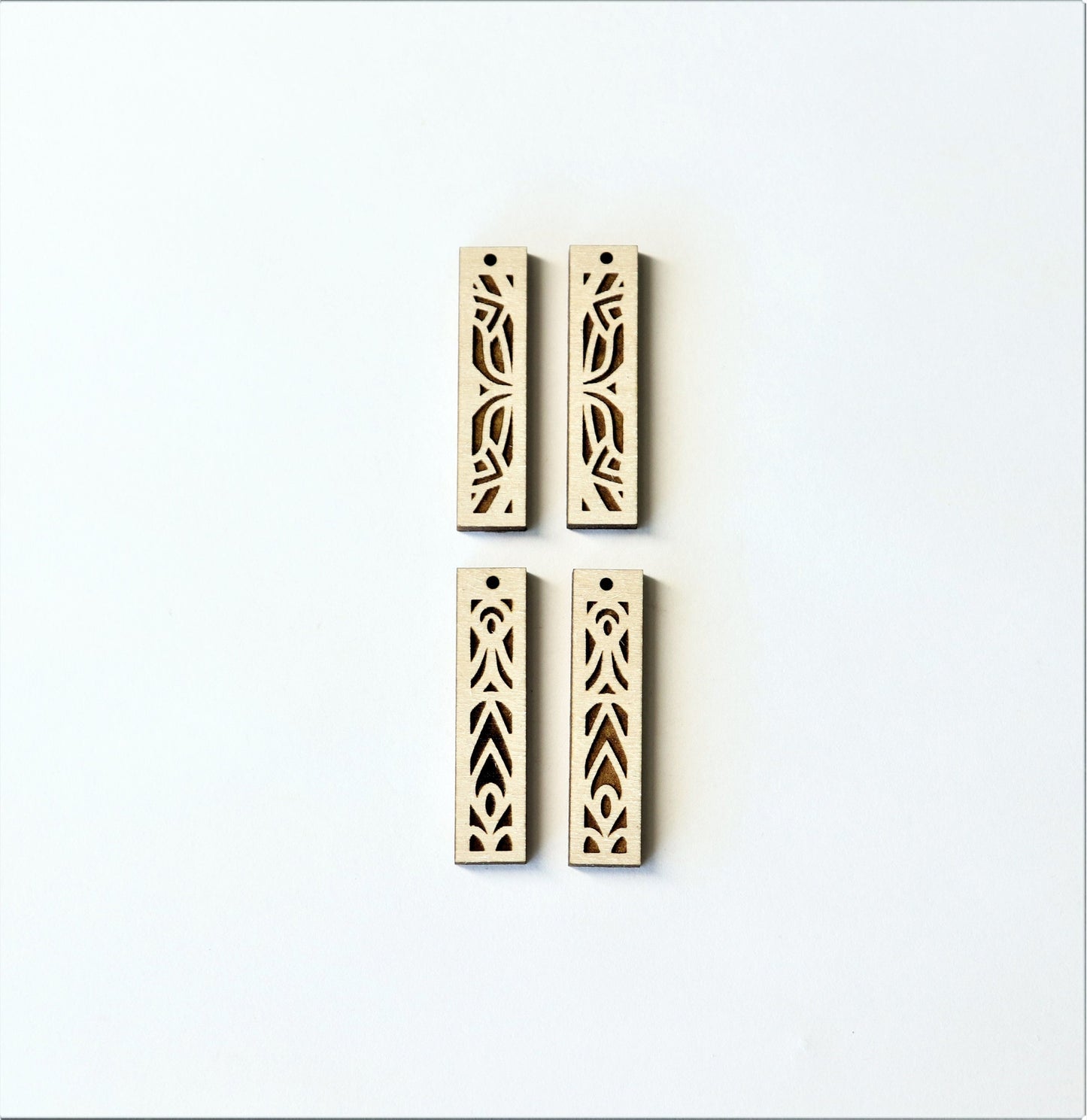 Bar earring blanks, earring blanks, wood cutouts