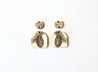 Pinecone earring blanks, earring blanks, wood earrings