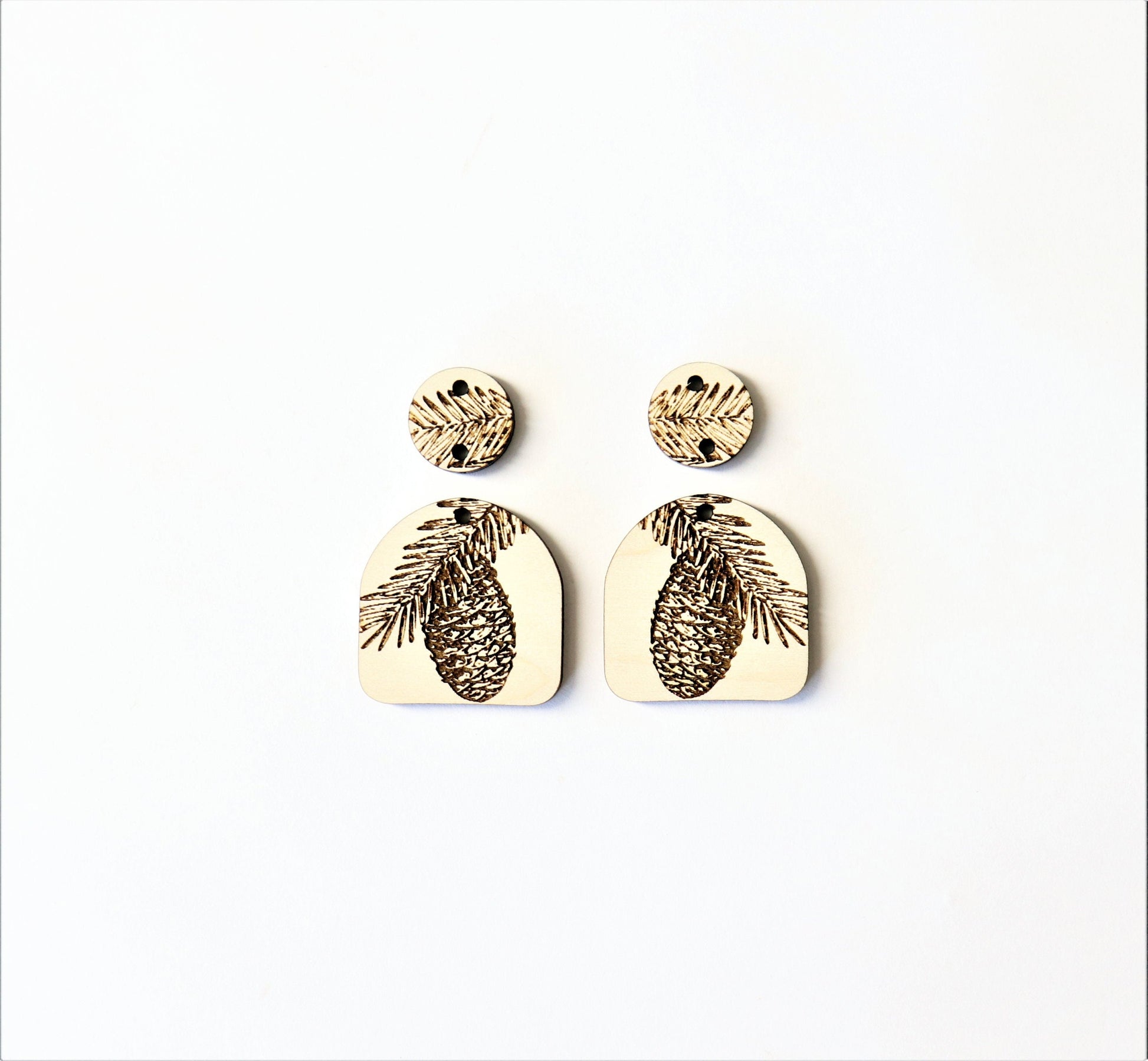 Pinecone earring blanks, earring blanks, wood earrings