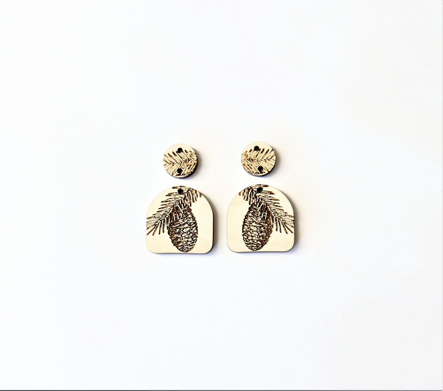 Pinecone earring blanks, earring blanks, wood earrings