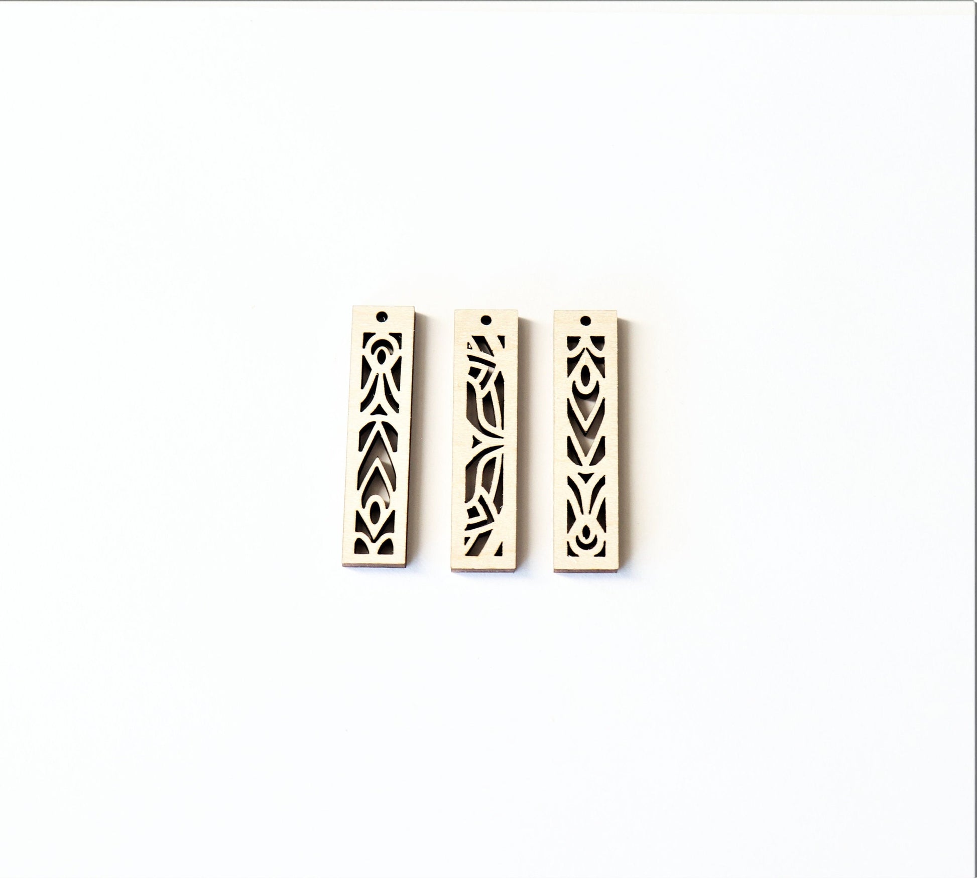 Bar earring blanks, earring blanks, wood cutouts