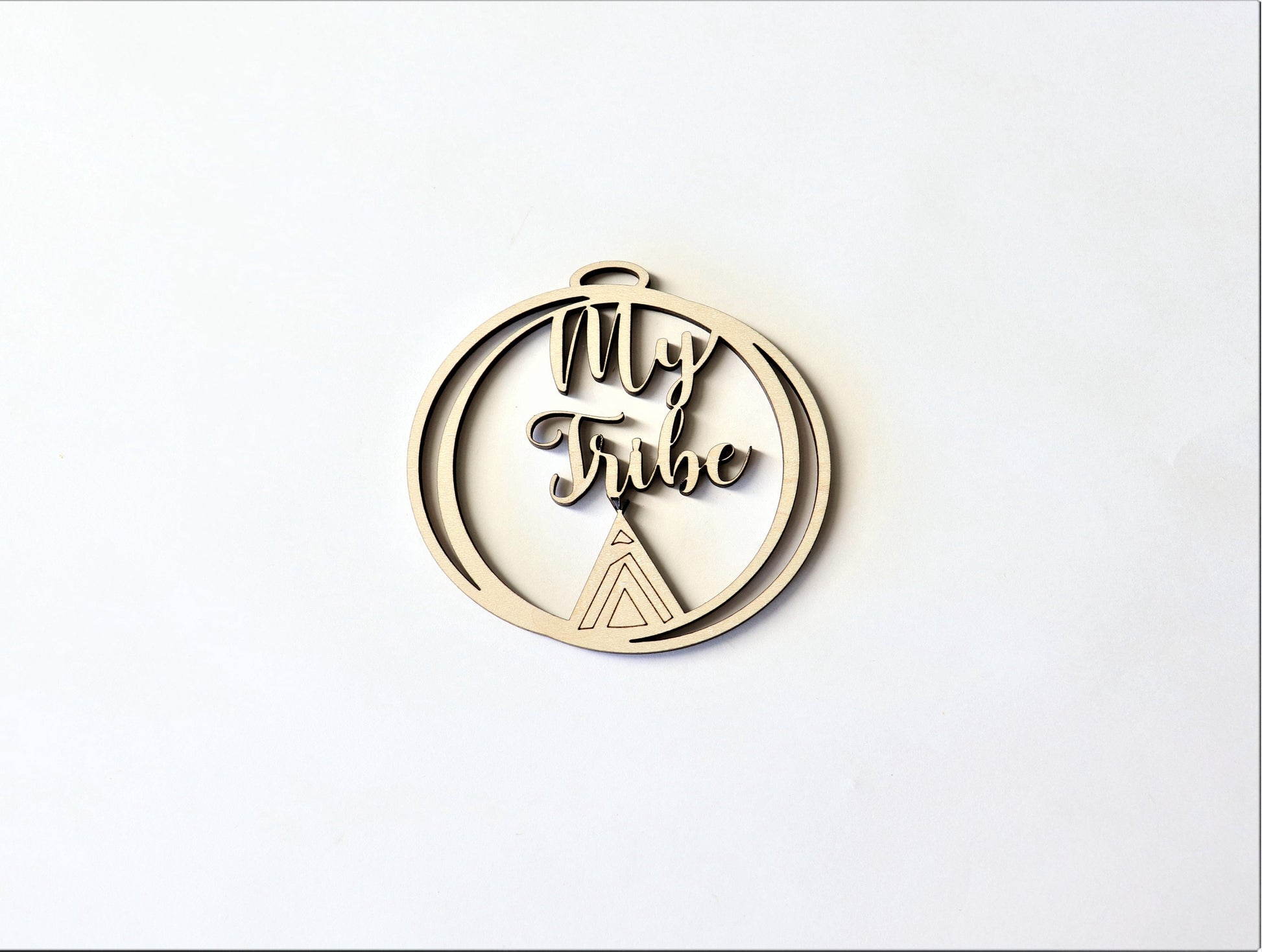 My tribe Car charm blank,  wood blanks, wood cutouts