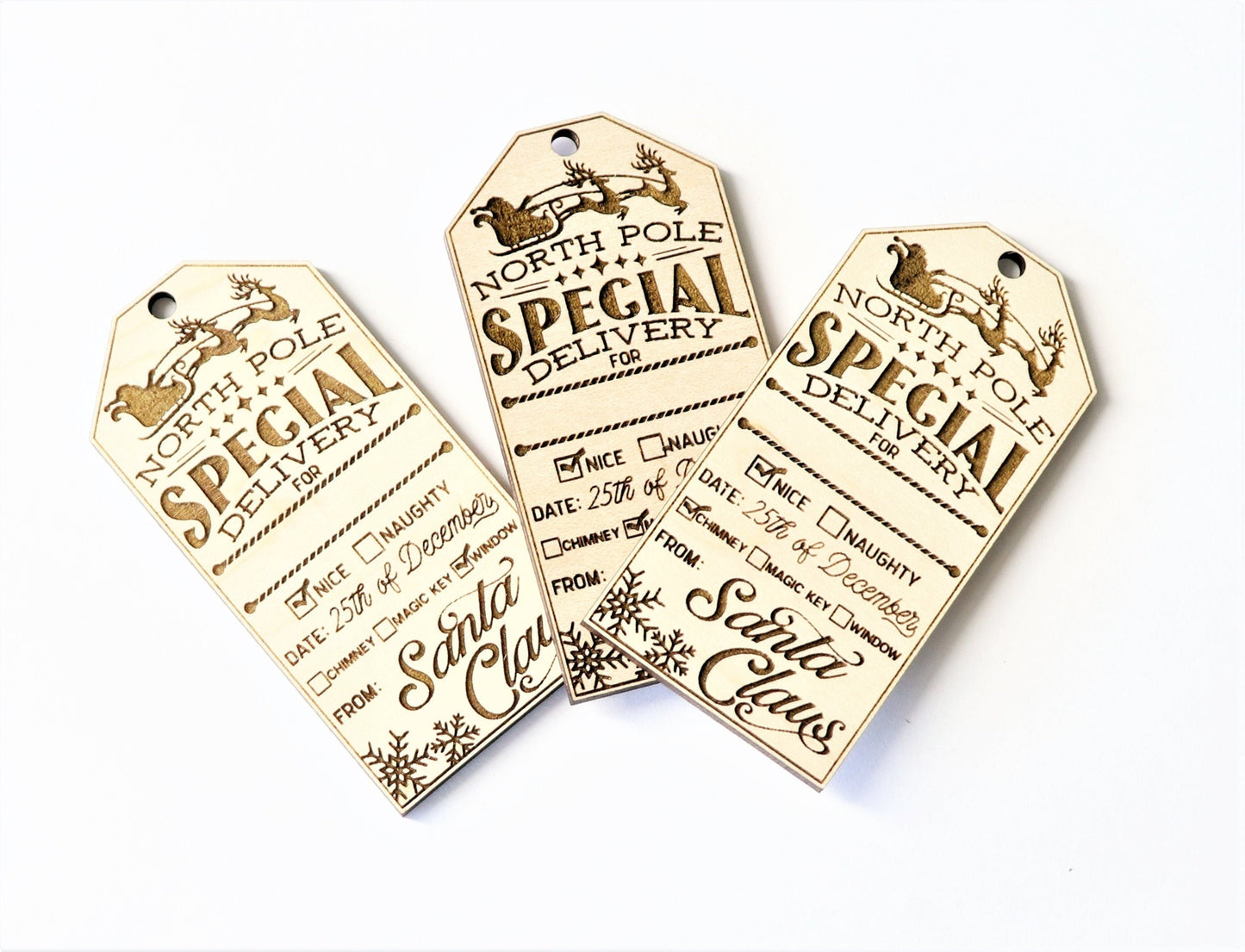 Wood Christmas tags, gift tags, wood tags, custom tags