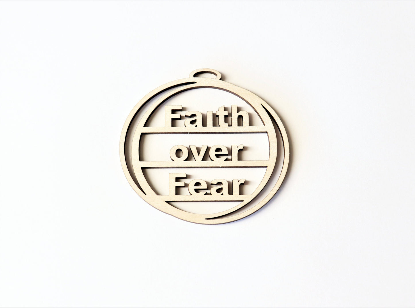 Faith car charm blank,  wood blanks, wood cutouts, faith over fear