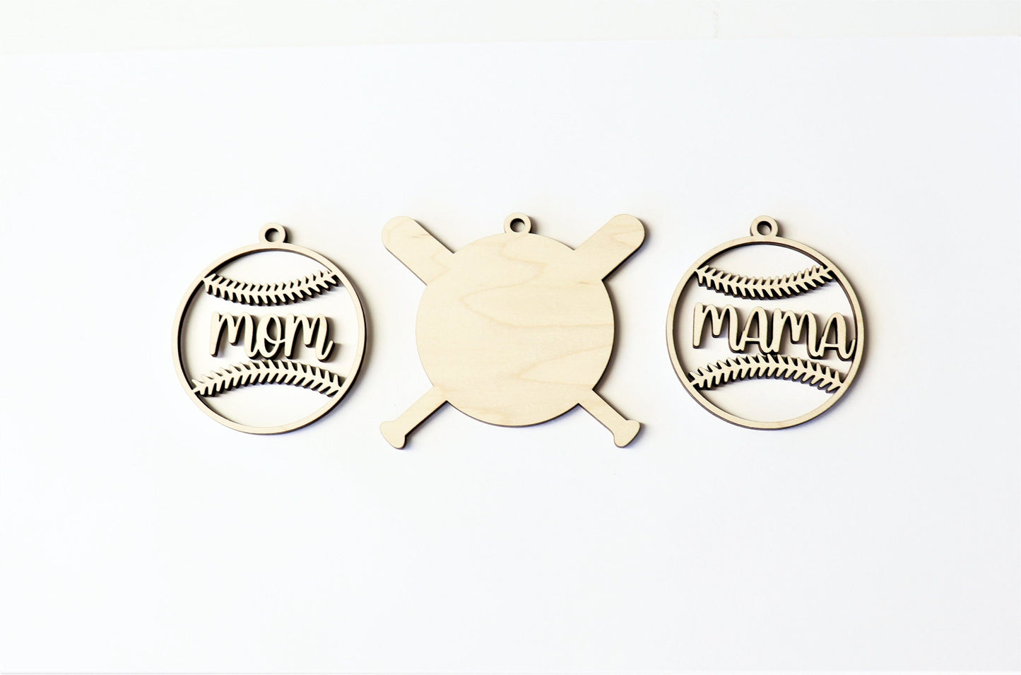 Baseball mom Car charm blank,  wood blanks, wood cutouts