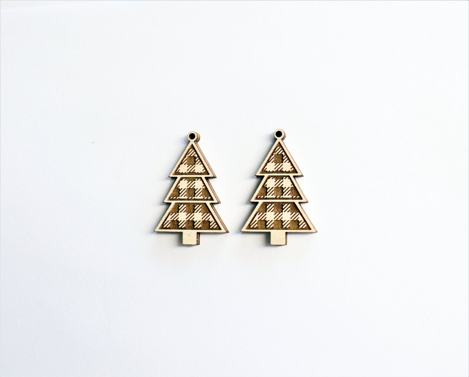 Christmas tree earring blanks, wood blanks