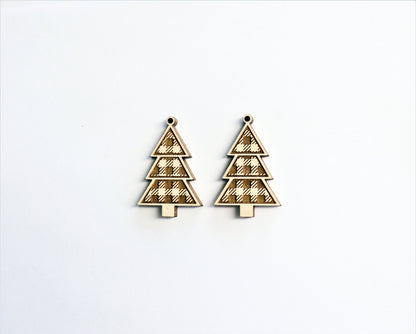 Christmas tree earring blanks, wood blanks