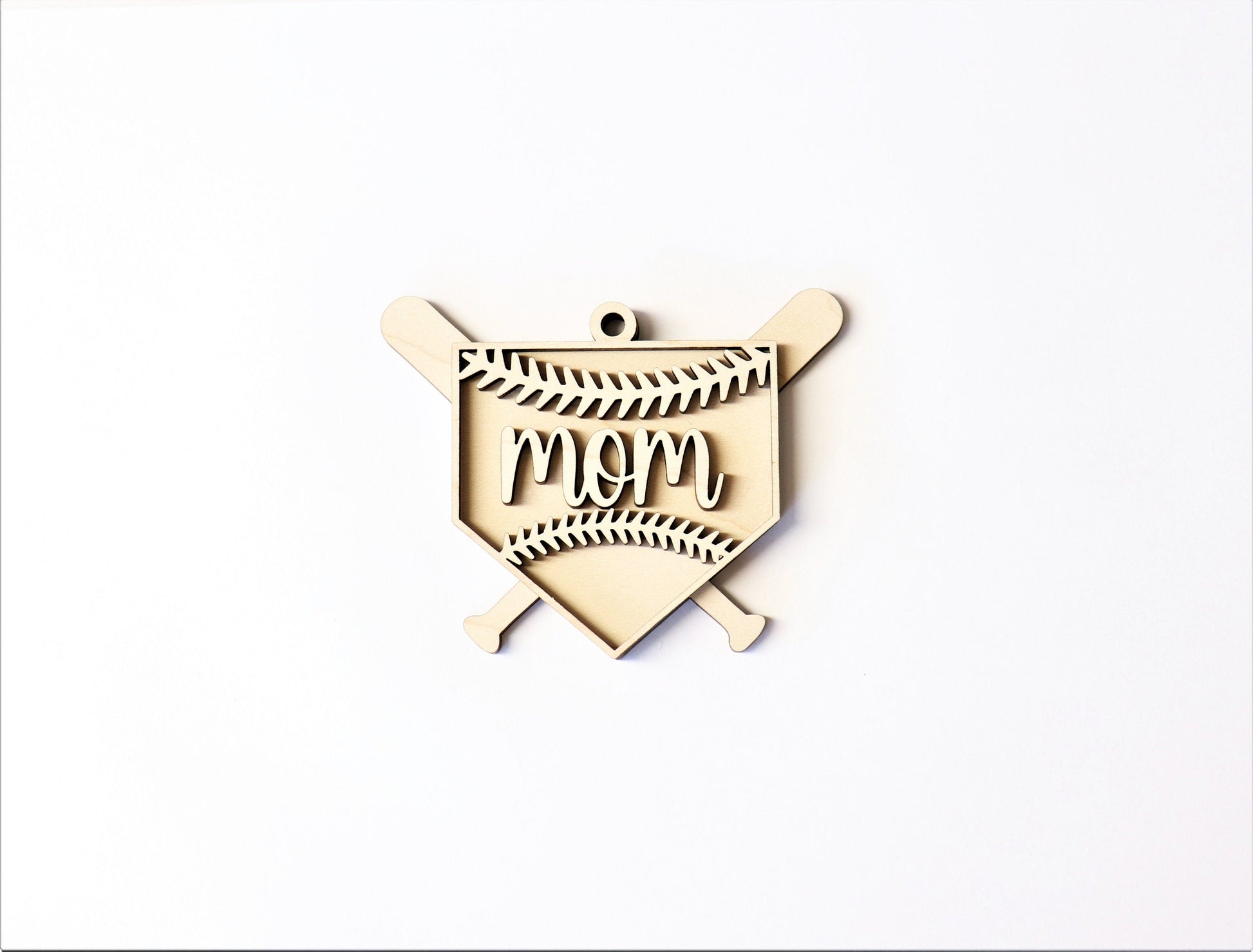 Baseball mom Car charm blank,  wood blanks, wood cutouts