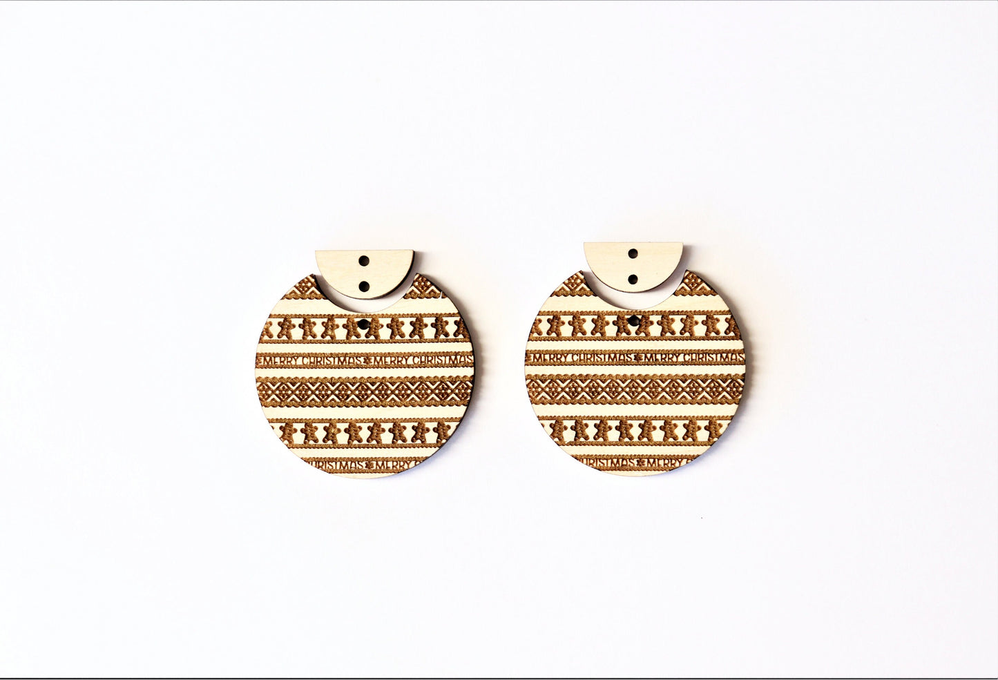 Christmas wood earring blanks, earring supplies, wood blanks