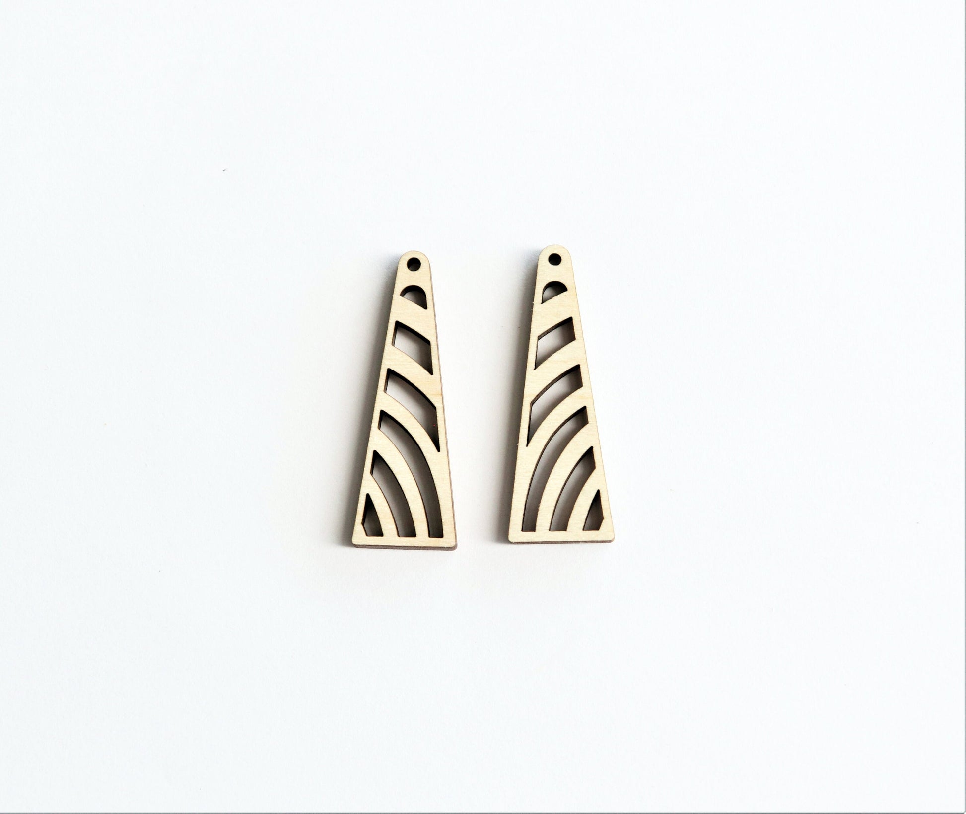 Wood earring blanks, wood cutouts, wood earrings