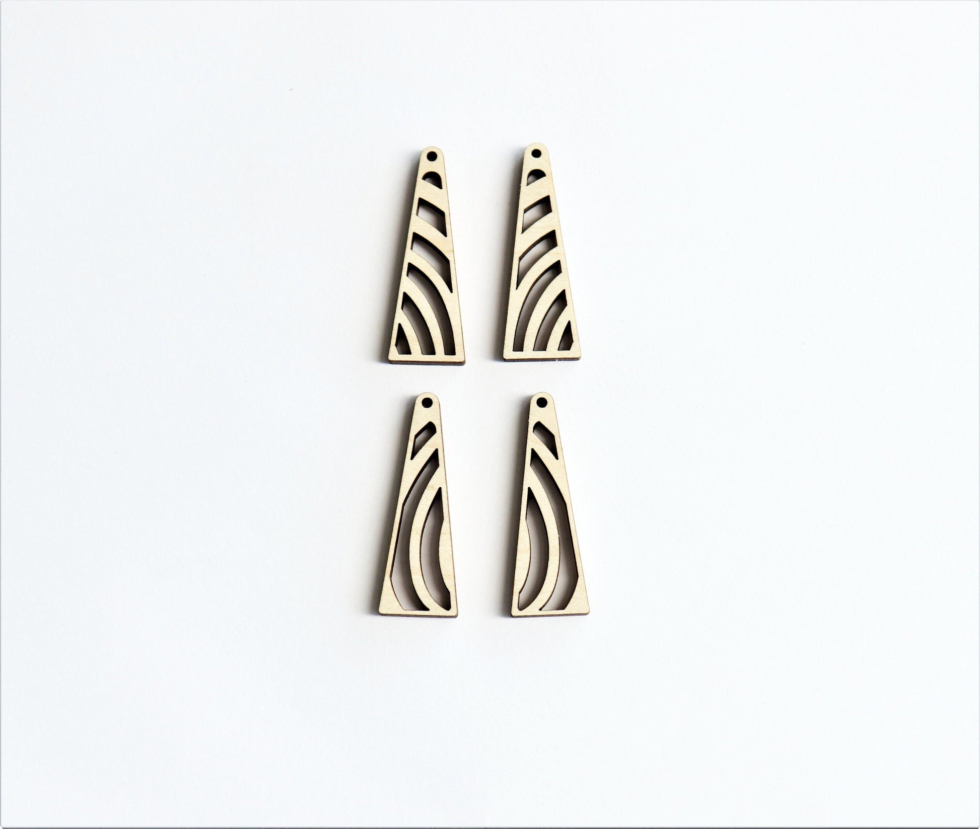 Wood earring blanks, wood cutouts, wood earrings