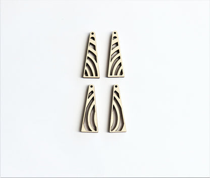 Wood earring blanks, wood cutouts, wood earrings