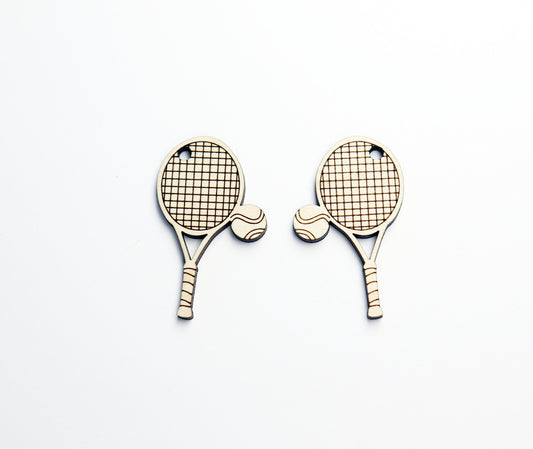 Tennis wood earring blanks, wood cutouts, earring blanks