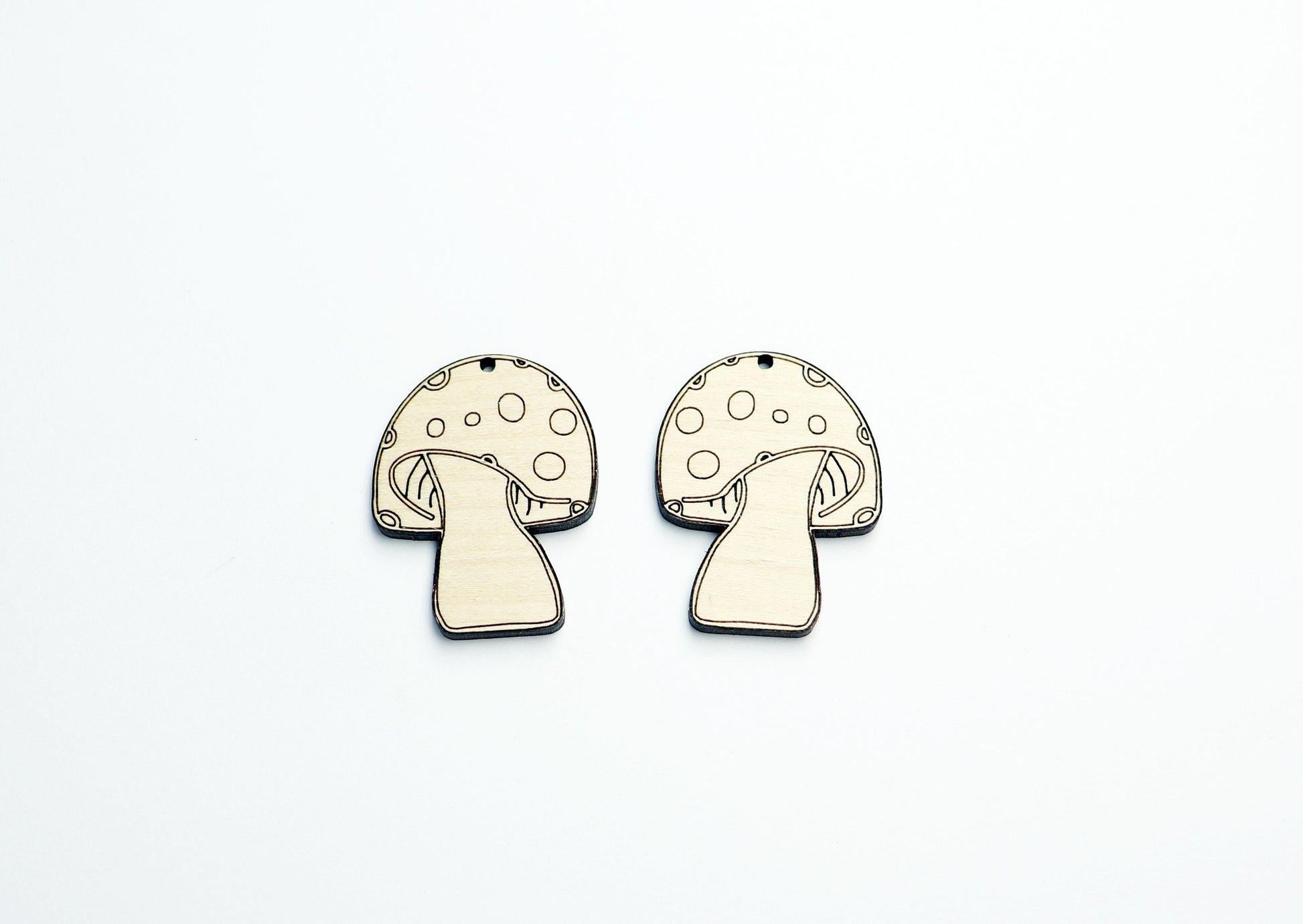 Mushroom earrings, DIY earrings, earring blanks, sold per set