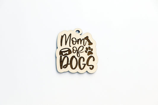 Mom of dogs car charm, car charm blanks, wood blanks