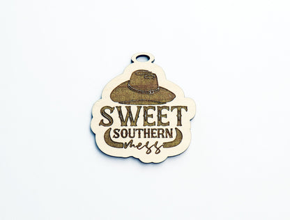 Southern car charm,  wood blanks, wood cutouts