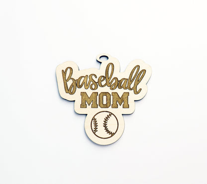 Baseball mom car charm, car charm blanks, wood blanks