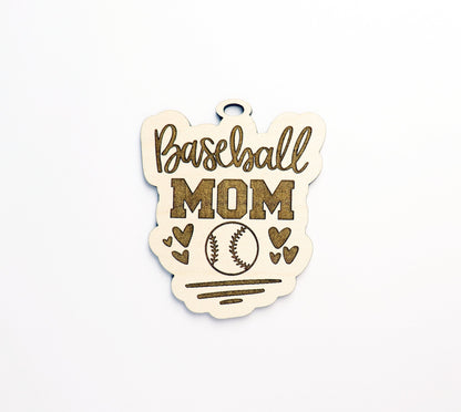 Baseball mom car charm, car charm blanks, wood blanks