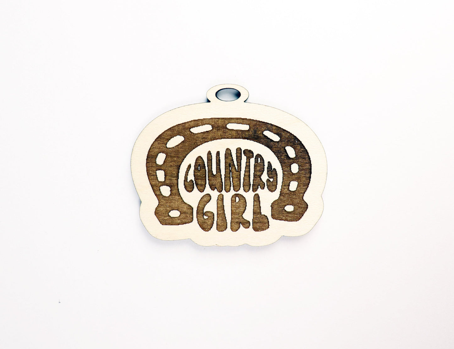 Country girl car charm,  wood blanks, wood cutouts, western cutouts