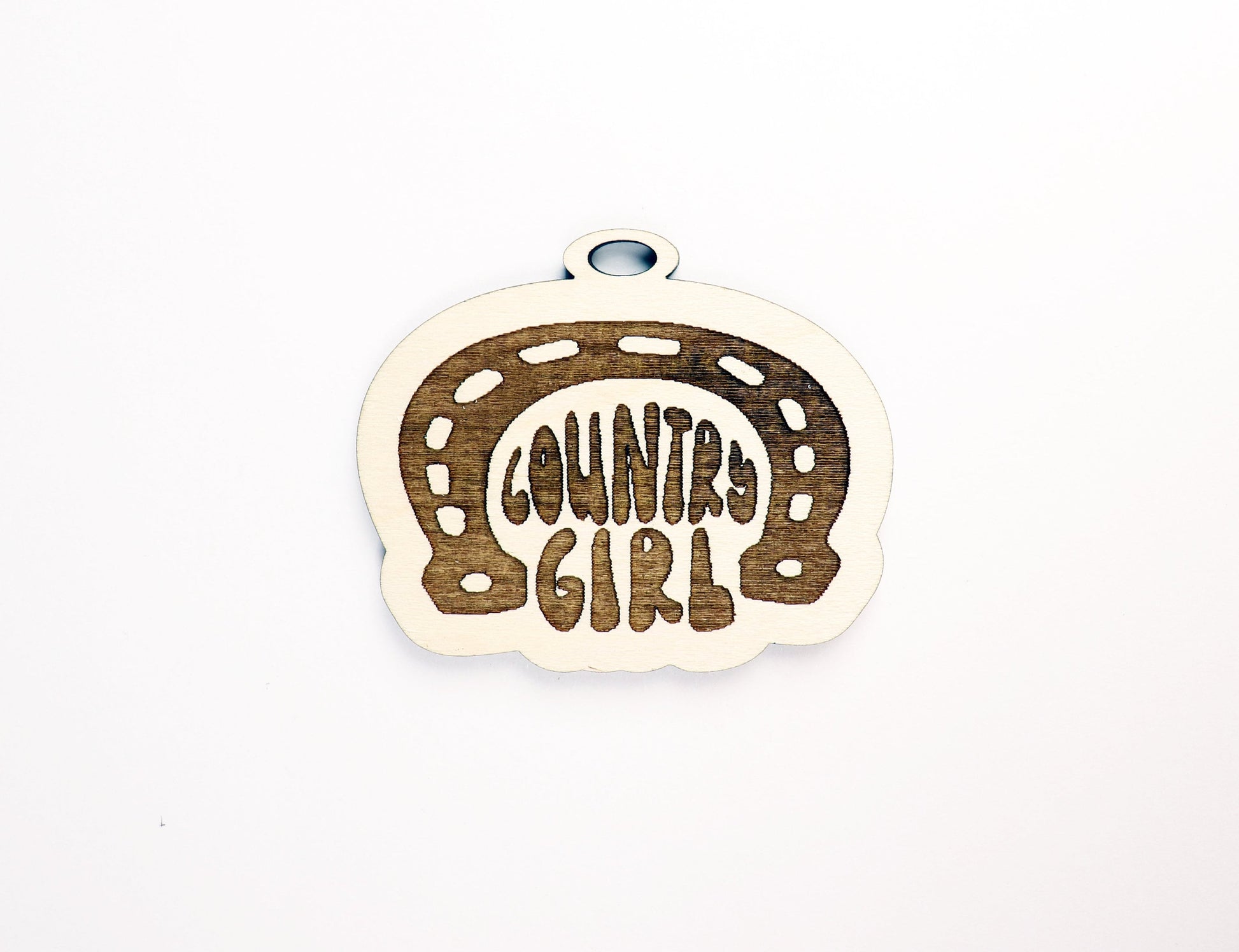 Country girl car charm,  wood blanks, wood cutouts, western cutouts