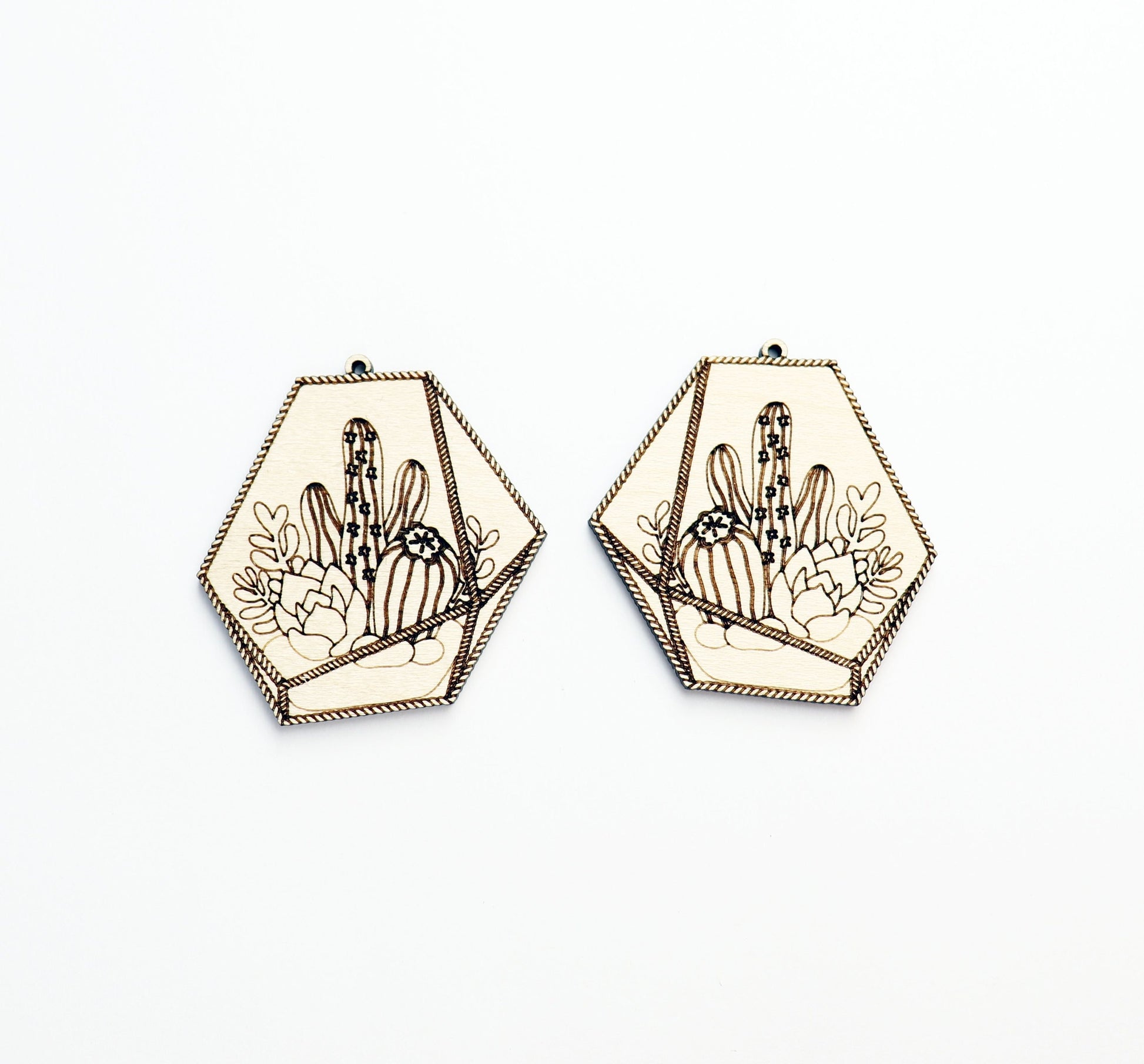 Plant earrings, Plant earring blanks, earring blanks, wood earrings