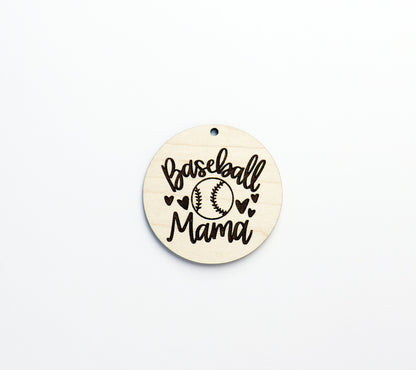 Baseball mama earrings, wood earring blanks, wood cutouts, earring blanks