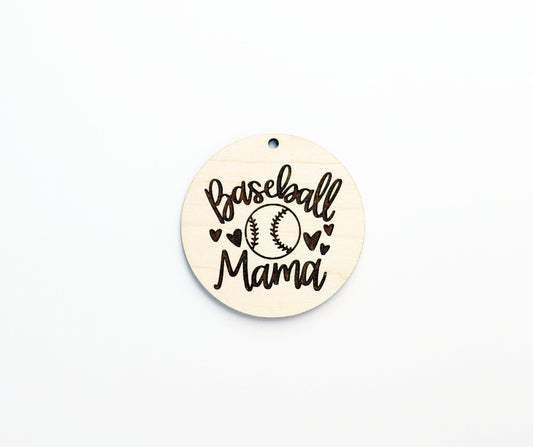 Baseball mama earrings, wood earring blanks, wood cutouts, earring blanks