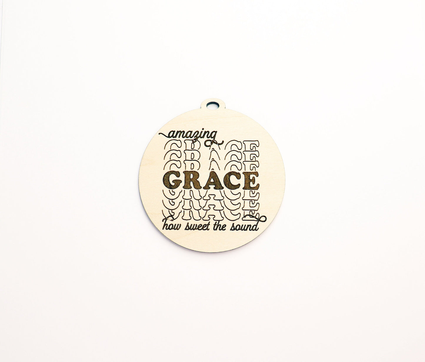 Amazing Grace charm blank,  wood blanks, wood cutouts