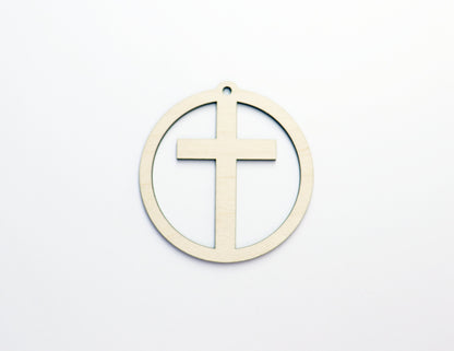 Cross Car charm blank,  wood blanks, wood cutouts