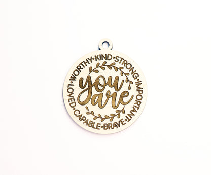 Motivational Car charm blank,  wood blanks, wood cutouts