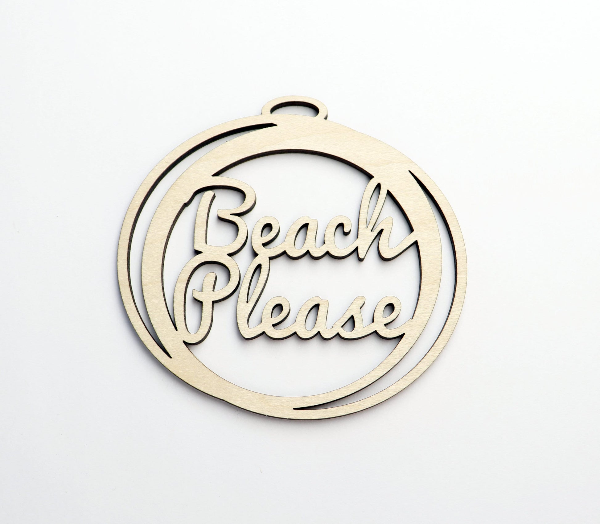 Beach car charm blank,  wood blanks, wood cutouts, beach charm