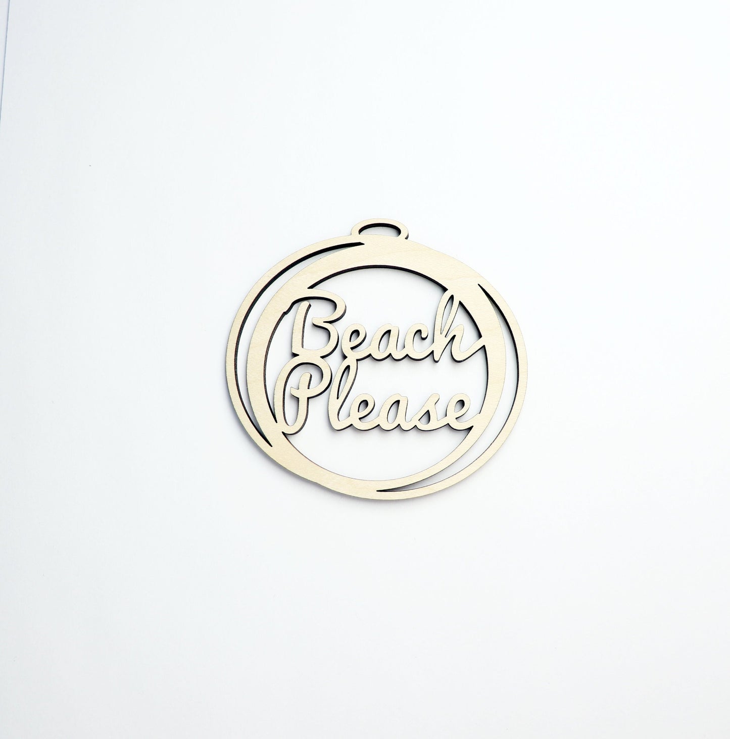 Beach car charm blank,  wood blanks, wood cutouts, beach charm