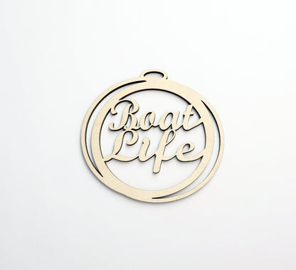 Boat life car charm blank,  wood blanks, wood cutouts, boat charm