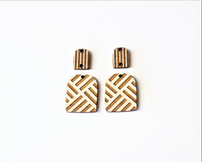 DIY Earrings, Wood earring blanks, earring blanks, sold per set