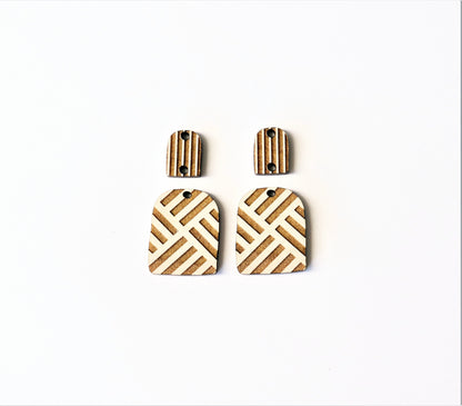 DIY Earrings, Wood earring blanks, earring blanks, sold per set